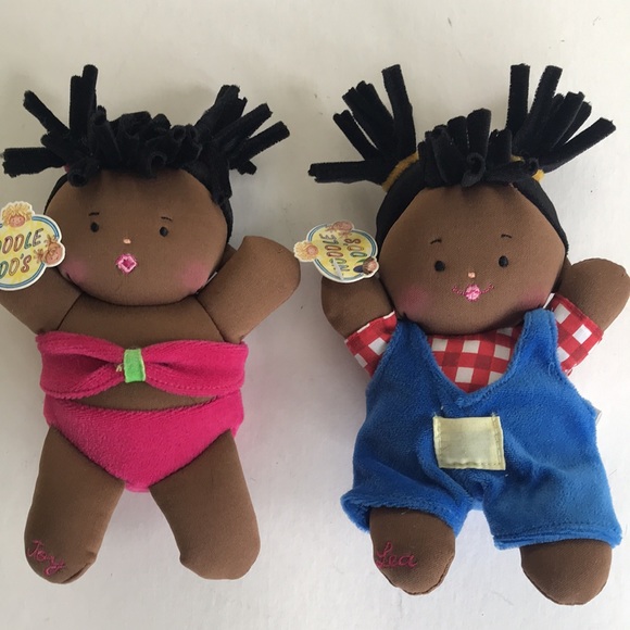 2 Noodle Do's Dolls Joy and Lea NWT NOS 1999 African American Cute Soft Body - Picture 1 of 7